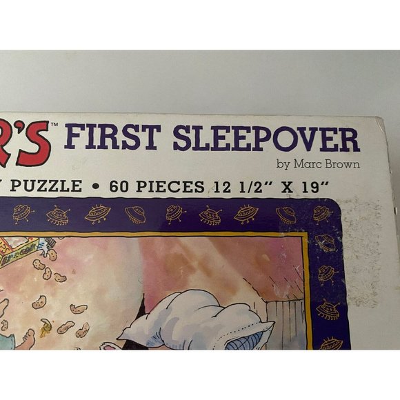 96' Arthur's First Sleepover Children's 60 Piece Jigsaw Puzzle by Marc Brown Vtg - Picture 15 of 16